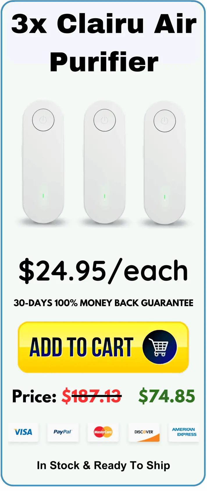 Clairu Air Purifier best offer price