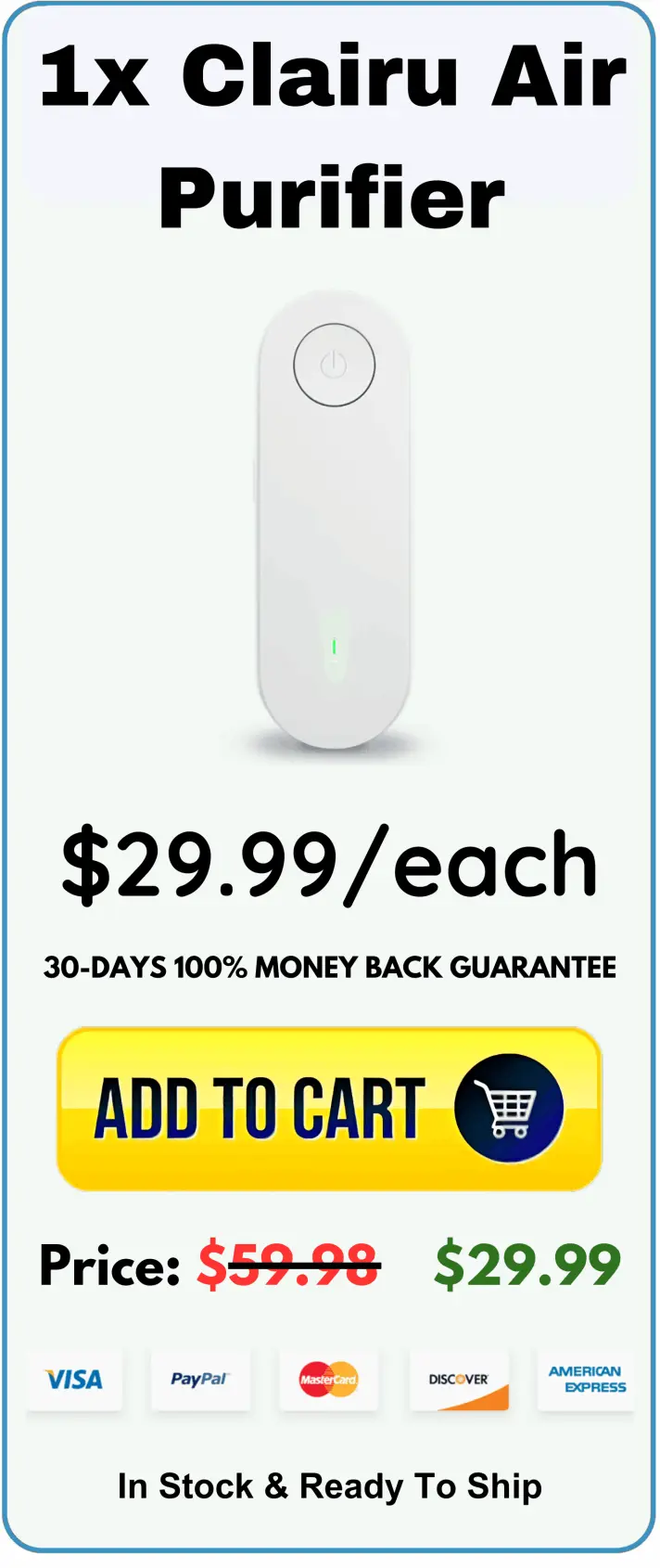 Clairu Air Purifier Price